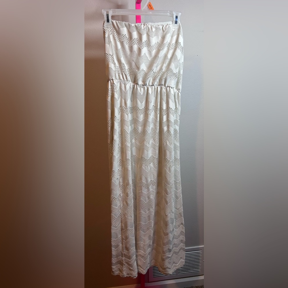 Strapless Sun & Moon Lace Maxi